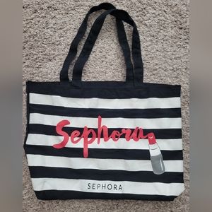 Vintage Sephora Tote with lipstick design canvas size in description